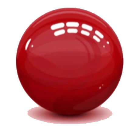 Red billiards ball