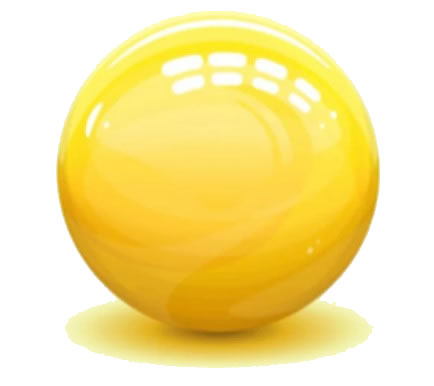 Yellow billiards ball